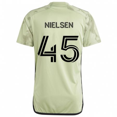 Kandiny Kinderen Kenny Nielsen #45 Licht Groen Uitshirt Uittenue 2024/25 T-Shirt