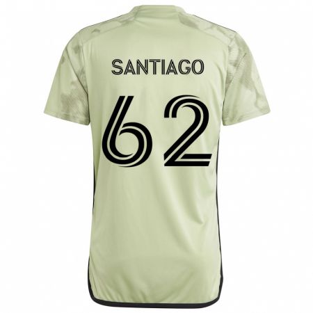 Kandiny Kinderen Joshua Santiago #62 Licht Groen Uitshirt Uittenue 2024/25 T-Shirt