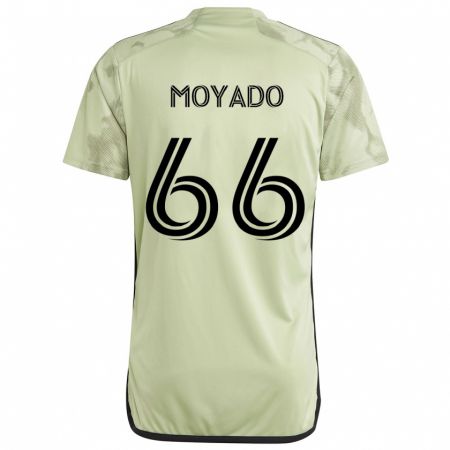 Kandiny Kinderen Bryan Moyado #66 Licht Groen Uitshirt Uittenue 2024/25 T-Shirt