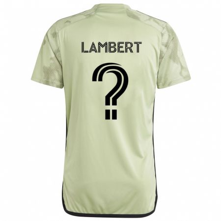 Kandiny Bambino Maglia Liam Lambert #0 Verde Chiaro Kit Gara Away 2024/25 Maglietta