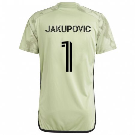 Kandiny Niño Camiseta Eldin Jakupović #1 Verde Claro 2ª Equipación 2024/25 La Camisa