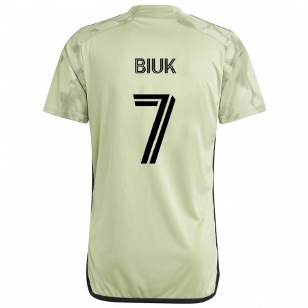 Kandiny Niño Camiseta Stipe Biuk #7 Verde Claro 2ª Equipación 2024/25 La Camisa