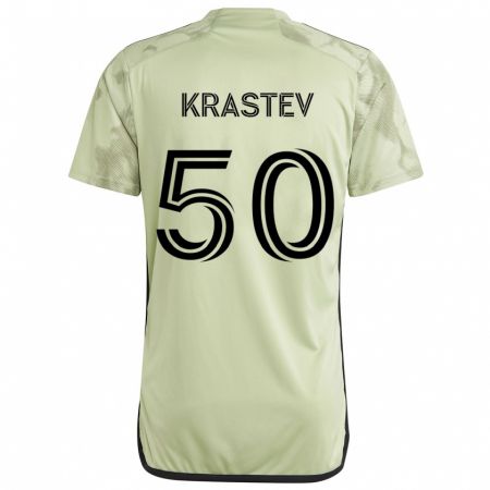 Kandiny Kinderen Filip Krastev #50 Licht Groen Uitshirt Uittenue 2024/25 T-Shirt