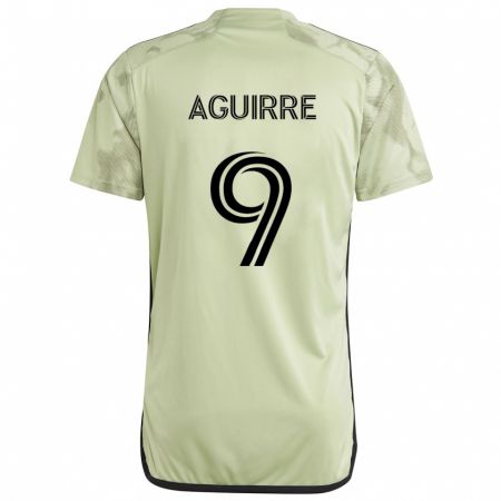 Kandiny Kinderen Dustin Aguirre #9 Licht Groen Uitshirt Uittenue 2024/25 T-Shirt