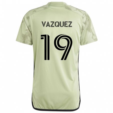 Kandiny Niño Camiseta Favian Vazquez #19 Verde Claro 2ª Equipación 2024/25 La Camisa México