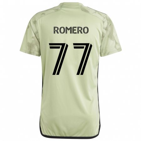 Kandiny Niño Camiseta Alexander Romero #77 Verde Claro 2ª Equipación 2024/25 La Camisa