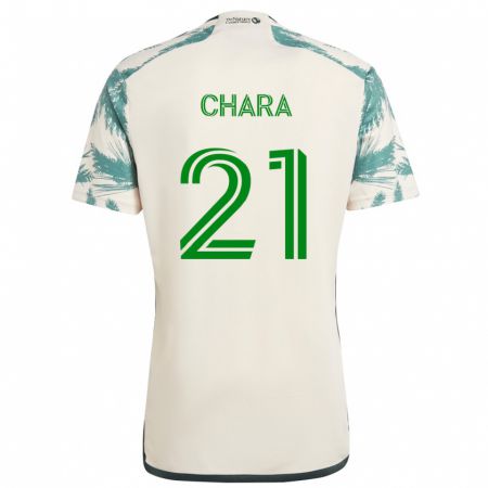 Kandiny Niño Camiseta Diego Chará #21 Beige Marrón 2ª Equipación 2024/25 La Camisa