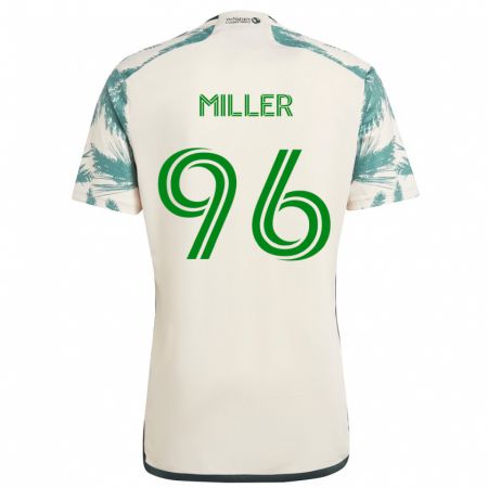 Kandiny Bambino Maglia Carver Miller #96 Marrone Beige Kit Gara Away 2024/25 Maglietta