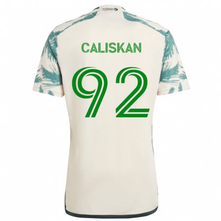 Kandiny Bambino Maglia Noel Caliskan #92 Marrone Beige Kit Gara Away 2024/25 Maglietta