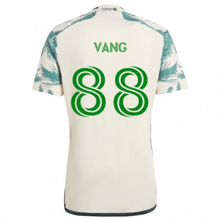 Kandiny Bambino Maglia Michael Vang #88 Marrone Beige Kit Gara Away 2024/25 Maglietta