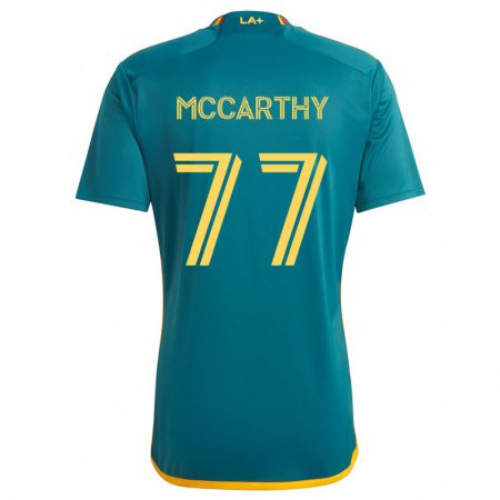 Kandiny Kinderen John Mccarthy #77 Groen Geel Uitshirt Uittenue 2024/25 T-Shirt