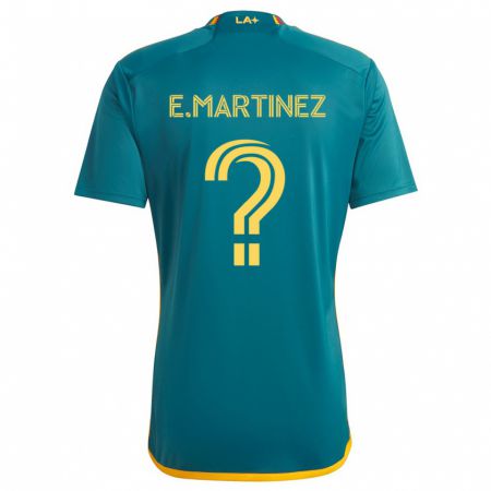 Kandiny Niño Camiseta Enrique Martinez #0 Verde Amarillo 2ª Equipación 2024/25 La Camisa