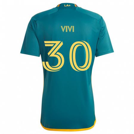 Kandiny Niño Camiseta Gino Vivi #30 Verde Amarillo 2ª Equipación 2024/25 La Camisa México