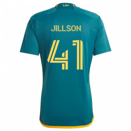 Kandiny Kinderen Simon Jillson #41 Groen Geel Uitshirt Uittenue 2024/25 T-Shirt