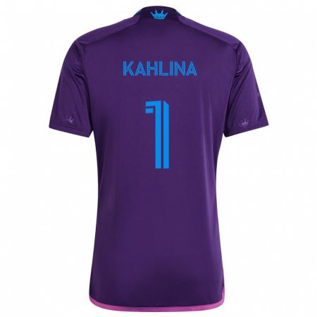 Kandiny Bambino Maglia Kristijan Kahlina #1 Viola Blu Kit Gara Away 2024/25 Maglietta