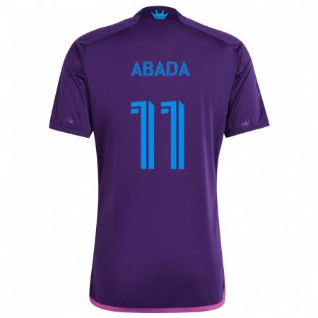 Kandiny Bambino Maglia Liel Abada #11 Viola Blu Kit Gara Away 2024/25 Maglietta