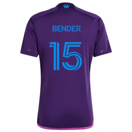 Kandiny Kinderen Ben Bender #15 Paarsblauw Uitshirt Uittenue 2024/25 T-Shirt