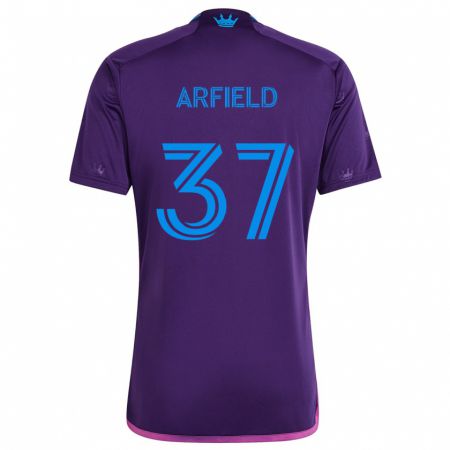 Kandiny Niño Camiseta Scott Arfield #37 Azul Morado 2ª Equipación 2024/25 La Camisa