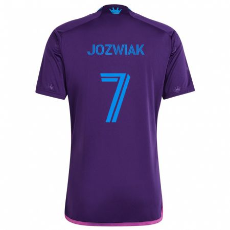 Kandiny Bambino Maglia Kamil Józwiak #7 Viola Blu Kit Gara Away 2024/25 Maglietta