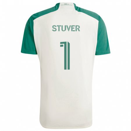 Kandiny Bambino Maglia Brad Stuver #1 Colori Marrone Chiaro Verde Kit Gara Away 2024/25 Maglietta