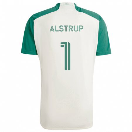 Kandiny Niño Camiseta Marcus Alstrup #1 Colores Tostados Verde 2ª Equipación 2024/25 La Camisa México