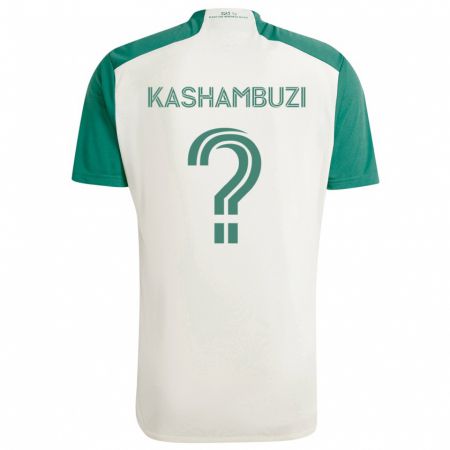 Kandiny Bambino Maglia Nick Kashambuzi #0 Colori Marrone Chiaro Verde Kit Gara Away 2024/25 Maglietta