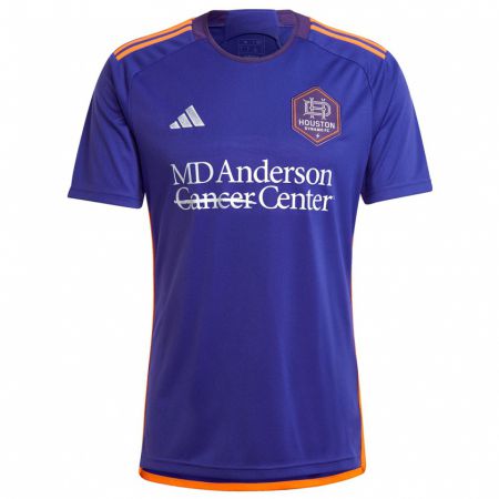 Kandiny Kinderen Jeferson Medina #14 Paars Oranje Uitshirt Uittenue 2024/25 T-Shirt