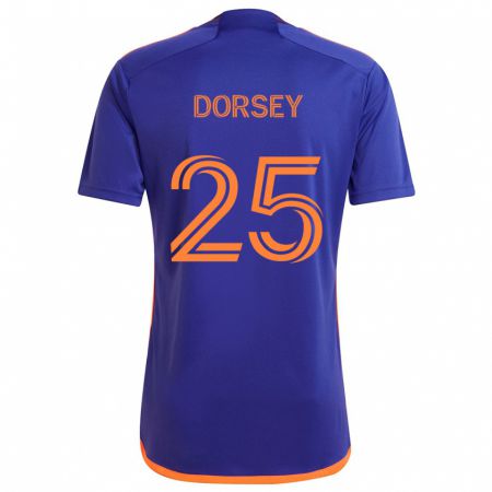 Kandiny Bambino Maglia Griffin Dorsey #25 Viola Arancione Kit Gara Away 2024/25 Maglietta