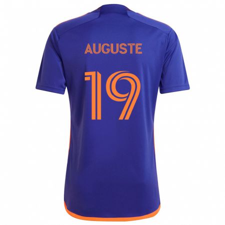 Kandiny Bambino Maglia Charles Auguste #19 Viola Arancione Kit Gara Away 2024/25 Maglietta