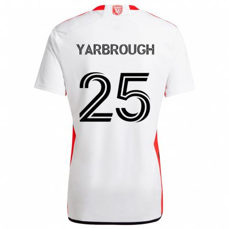 Kandiny Kinderen William Yarbrough #25 Wit Rood Uitshirt Uittenue 2024/25 T-Shirt