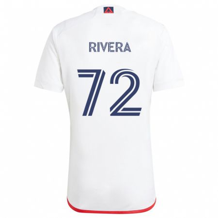 Kandiny Kinder Damián Rivera #72 Weiß Rot Auswärtstrikot Trikot 2024/25 T-Shirt Österreich