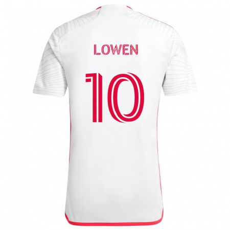 Kandiny Niño Camiseta Eduard Löwen #10 Blanco Rojo 2ª Equipación 2024/25 La Camisa México