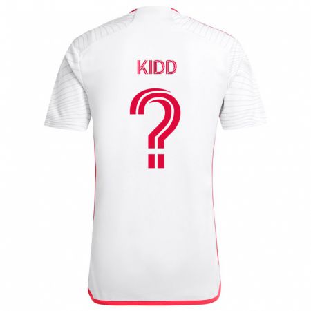 Kandiny Niño Camiseta Matteo Kidd #0 Blanco Rojo 2ª Equipación 2024/25 La Camisa México