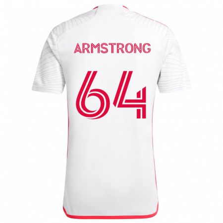 Kandiny Bambino Maglia Dida Armstrong #64 Bianco Rosso Kit Gara Away 2024/25 Maglietta