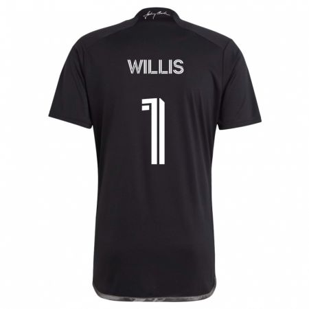 Kandiny Bambino Maglia Joe Willis #1 Nero Kit Gara Away 2024/25 Maglietta