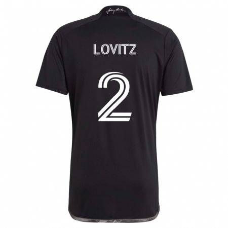 Kandiny Bambino Maglia Daniel Lovitz #2 Nero Kit Gara Away 2024/25 Maglietta