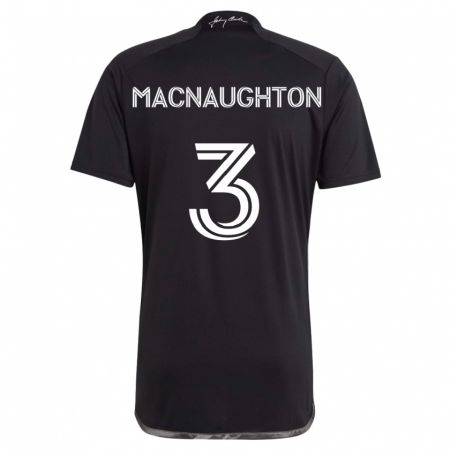 Kandiny Bambino Maglia Lukas Macnaughton #3 Nero Kit Gara Away 2024/25 Maglietta