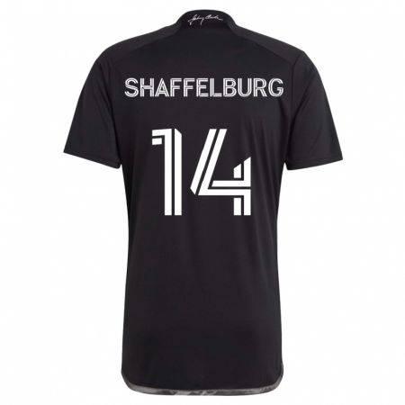 Kandiny Bambino Maglia Jacob Shaffelburg #14 Nero Kit Gara Away 2024/25 Maglietta