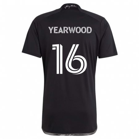 Kandiny Bambino Maglia Dru Yearwood #16 Nero Kit Gara Away 2024/25 Maglietta