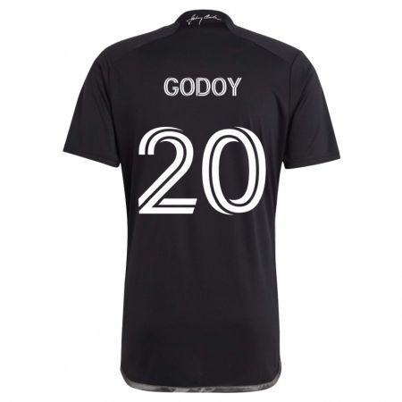 Kandiny Bambino Maglia Aníbal Godoy #20 Nero Kit Gara Away 2024/25 Maglietta