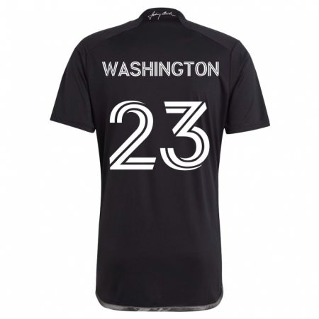 Kandiny Kinderen Taylor Washington #23 Zwart Uitshirt Uittenue 2024/25 T-Shirt