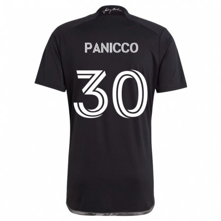 Kandiny Bambino Maglia Elliot Panicco #30 Nero Kit Gara Away 2024/25 Maglietta