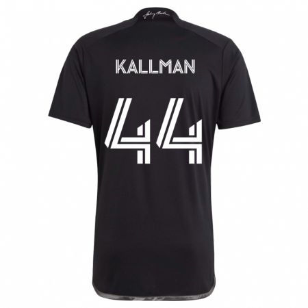 Kandiny Kinder Brent Kallman #44 Schwarz Auswärtstrikot Trikot 2024/25 T-Shirt Österreich