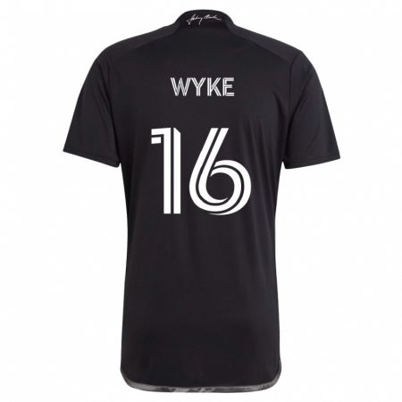 Kandiny Bambino Maglia Laurence Wyke #16 Nero Kit Gara Away 2024/25 Maglietta