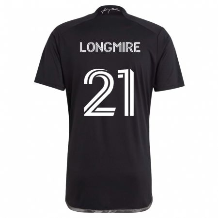 Kandiny Kinder Ahmed Longmire #21 Schwarz Auswärtstrikot Trikot 2024/25 T-Shirt Österreich