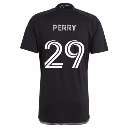 Kandiny Bambino Maglia Nebiyou Perry #29 Nero Kit Gara Away 2024/25 Maglietta