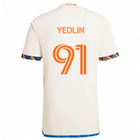 Kandiny Kinderen Deandre Yedlin #91 Wit Oranje Uitshirt Uittenue 2024/25 T-Shirt