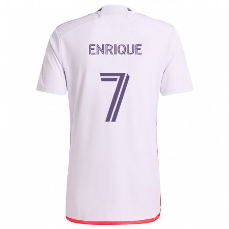 Kandiny Bambino Maglia Ramiro Enrique #7 Bianco Rosso Viola Kit Gara Away 2024/25 Maglietta