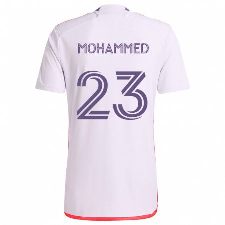 Kandiny Kinderen Shak Mohammed #23 Wit Rood Paars Uitshirt Uittenue 2024/25 T-Shirt België