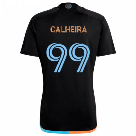 Kandiny Bambino Maglia Taylor Calheira #99 Nero Arancione Blu Kit Gara Away 2024/25 Maglietta